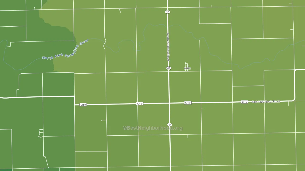 Wing, IL block-group voter-turnout map