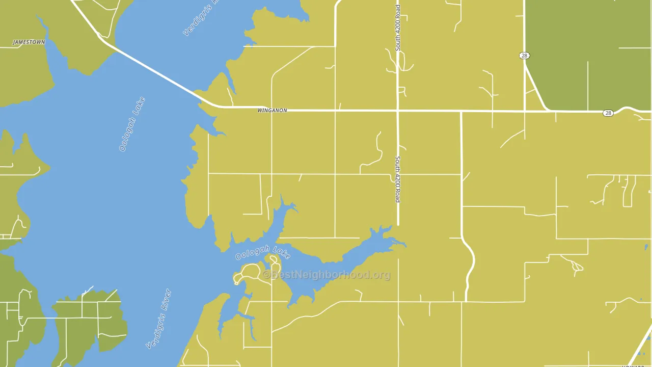 Winganon, OK block-group voter-turnout map