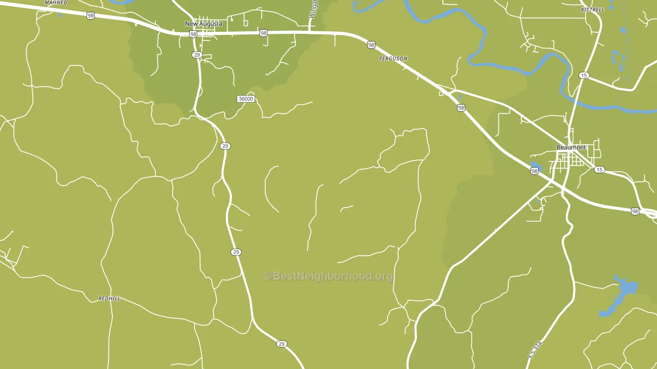 Wingate, MS block-group voter-turnout map