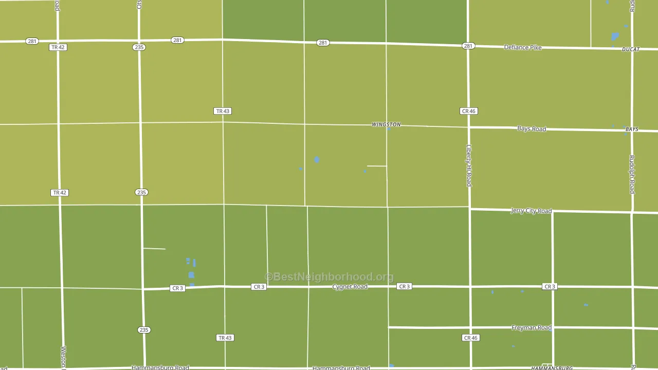Wingston, OH block-group voter-turnout map