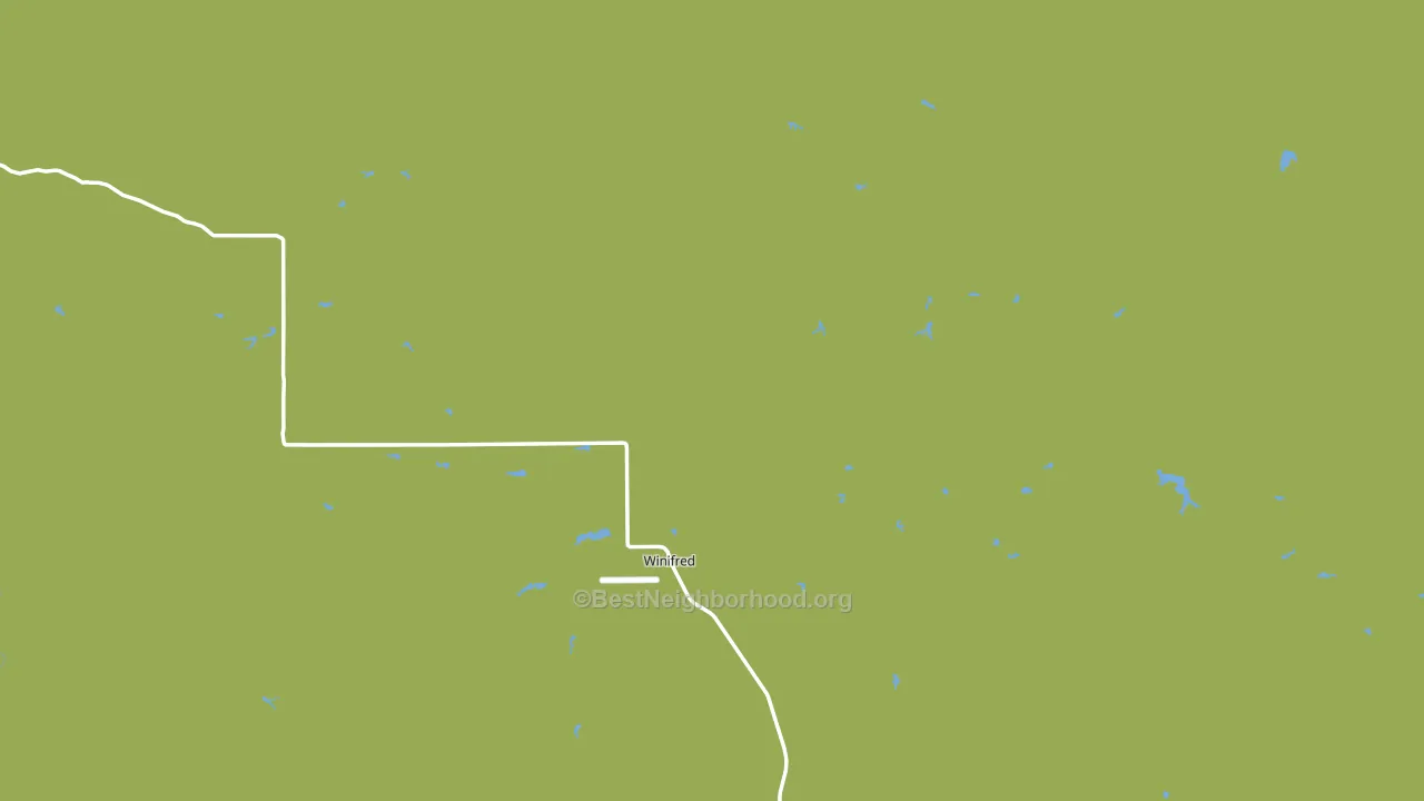 Winifred, MT block-group voter-turnout map