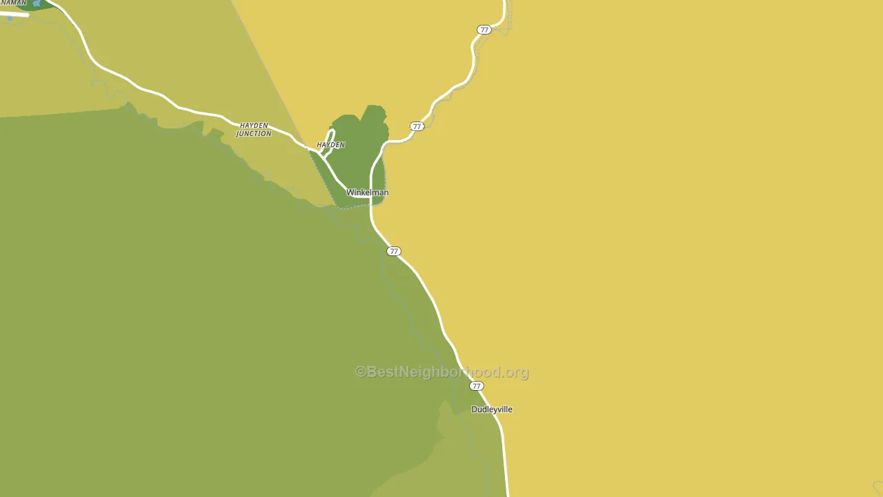 Winkelman, AZ block-group voter-turnout map