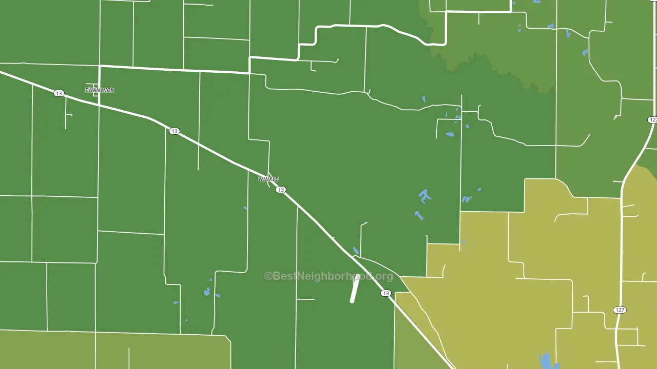 Winkle, IL block-group voter-turnout map