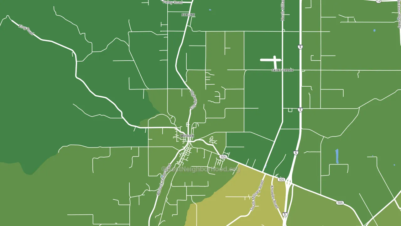 Winlock, WA block-group voter-turnout map