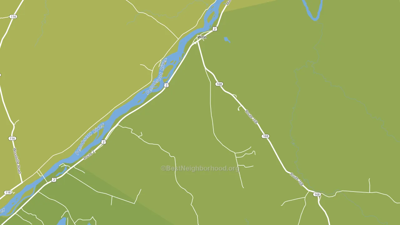 Winn, ME block-group voter-turnout map