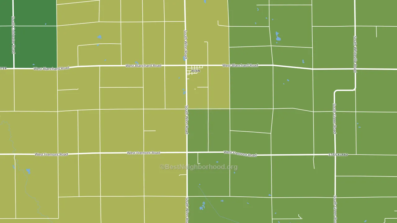 Winn, MI block-group voter-turnout map