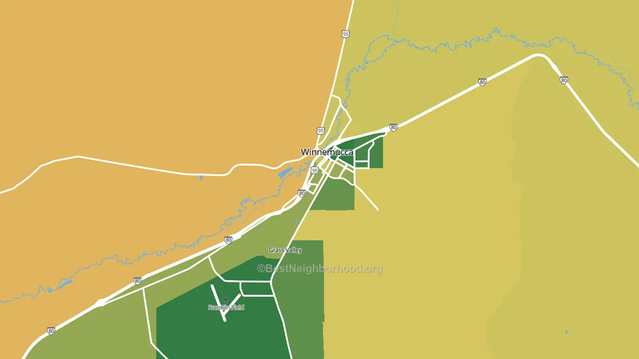 Winnemucca, NV block-group voter-turnout map