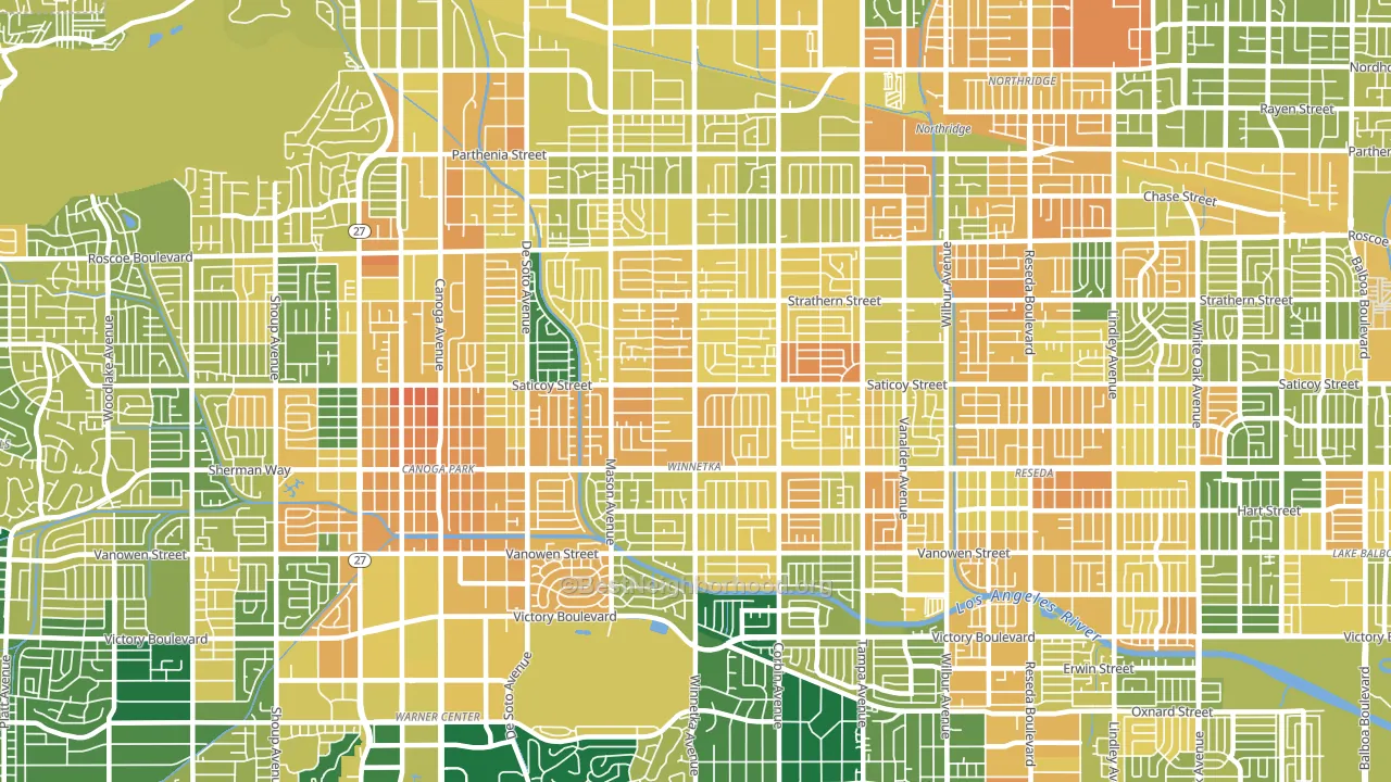 Winnetka, CA block-group voter-turnout map
