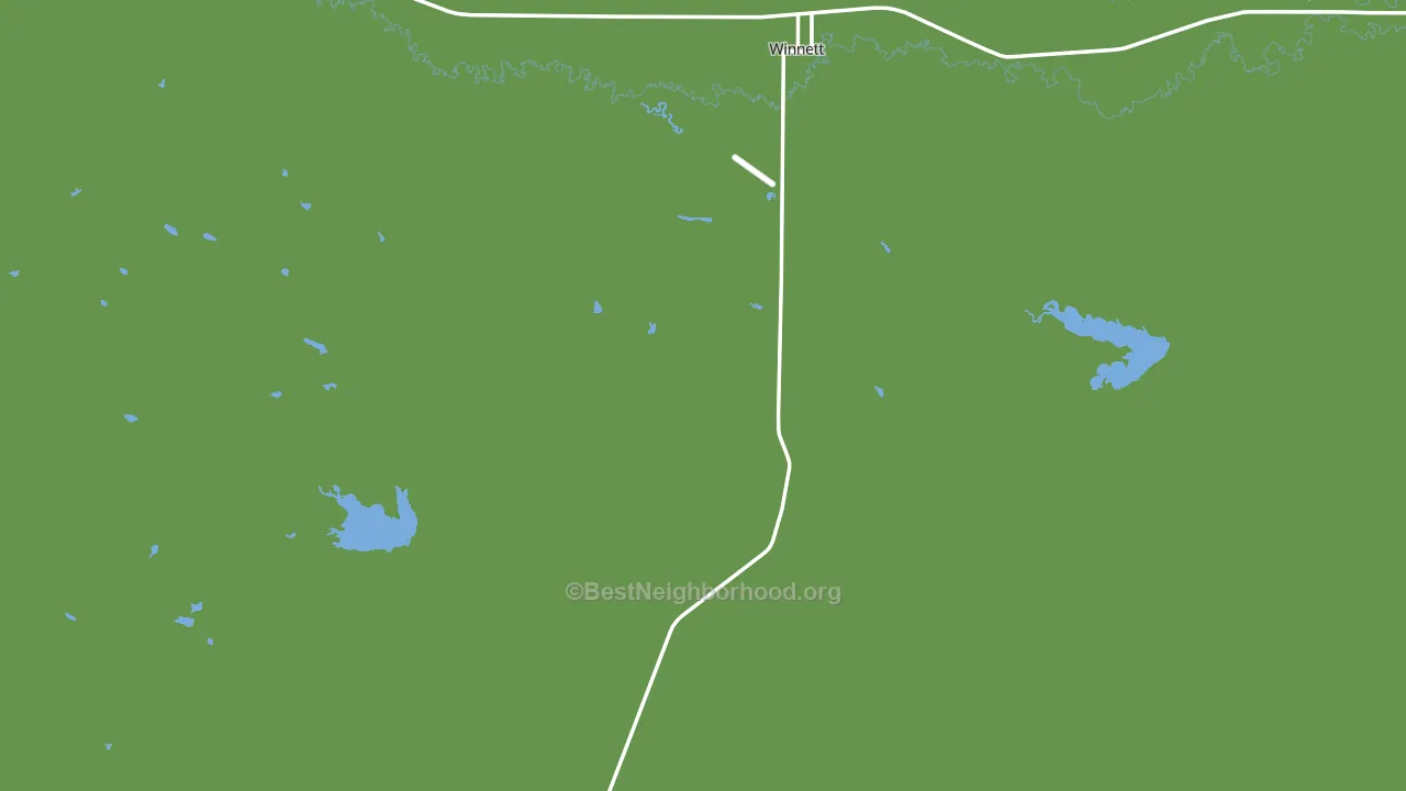 Winnett, MT block-group voter-turnout map