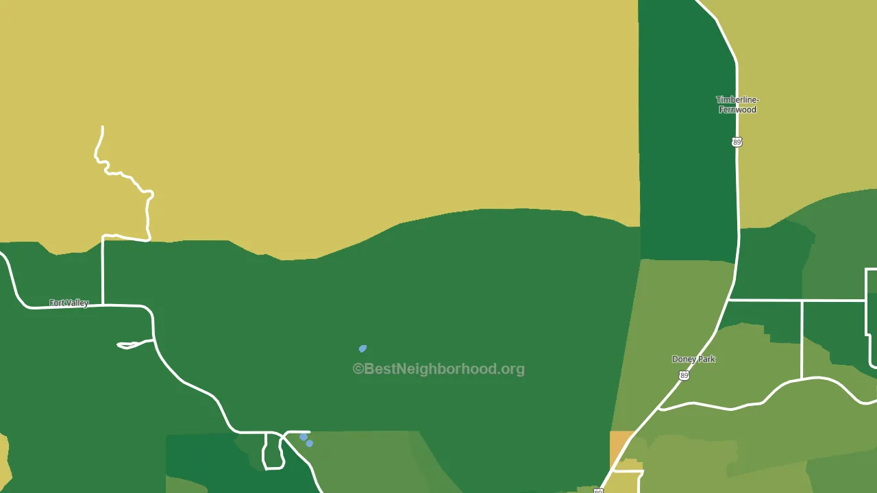 Winona, AZ block-group voter-turnout map