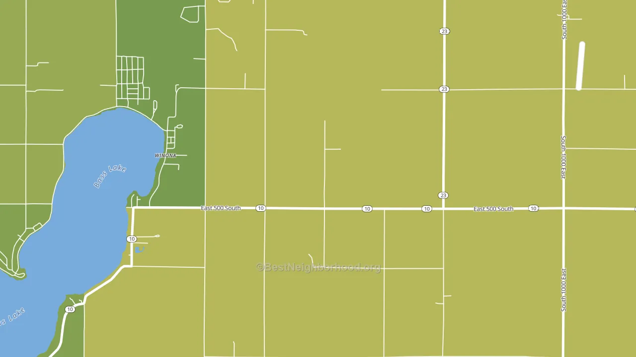 Winona, IN block-group voter-turnout map