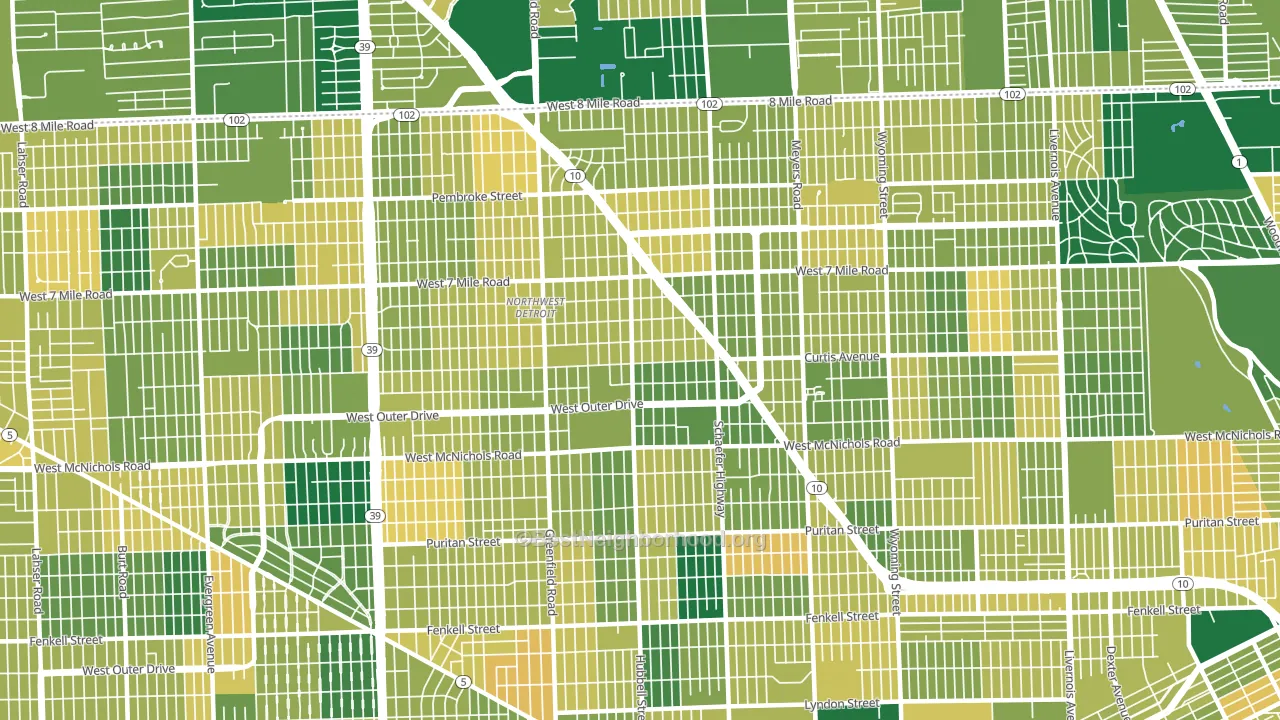 Winship, Detroit, MI block-group voter-turnout map