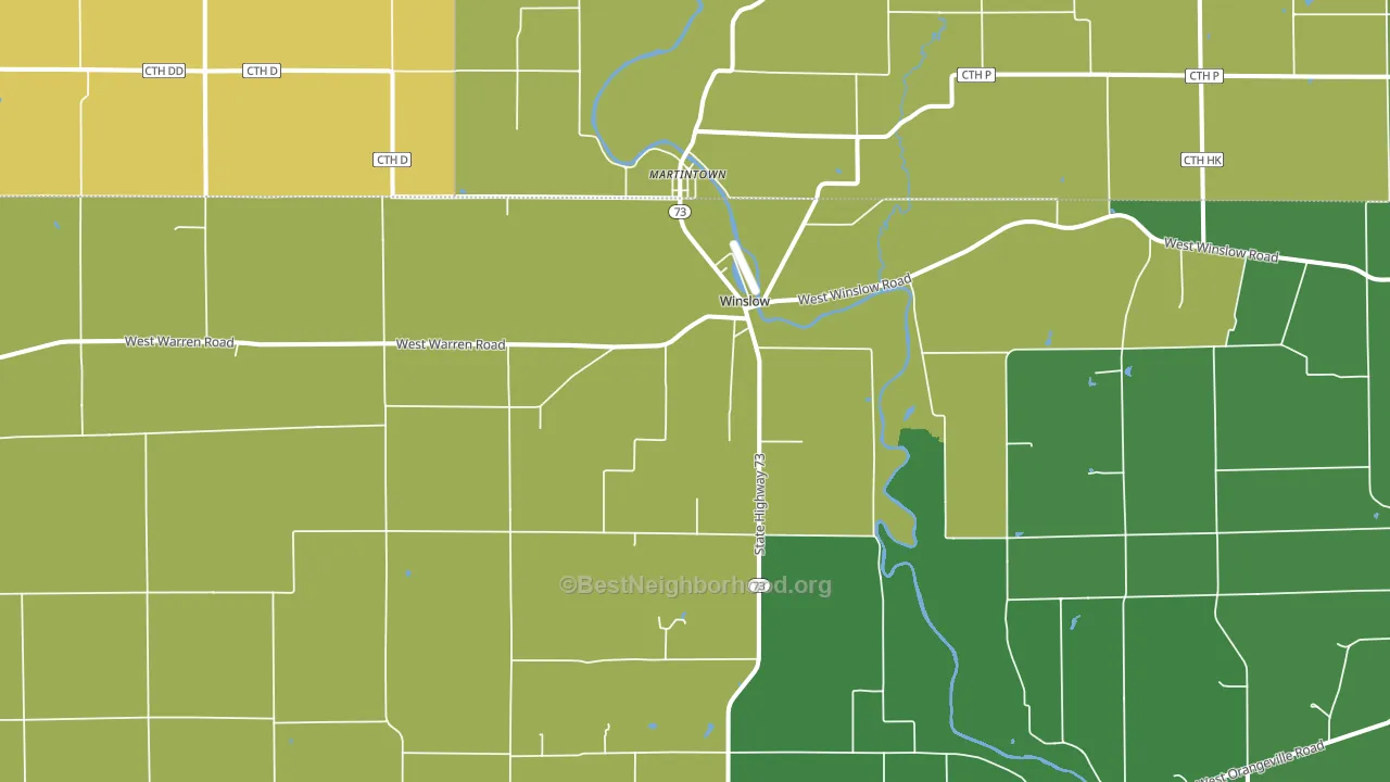 Winslow, IL block-group voter-turnout map