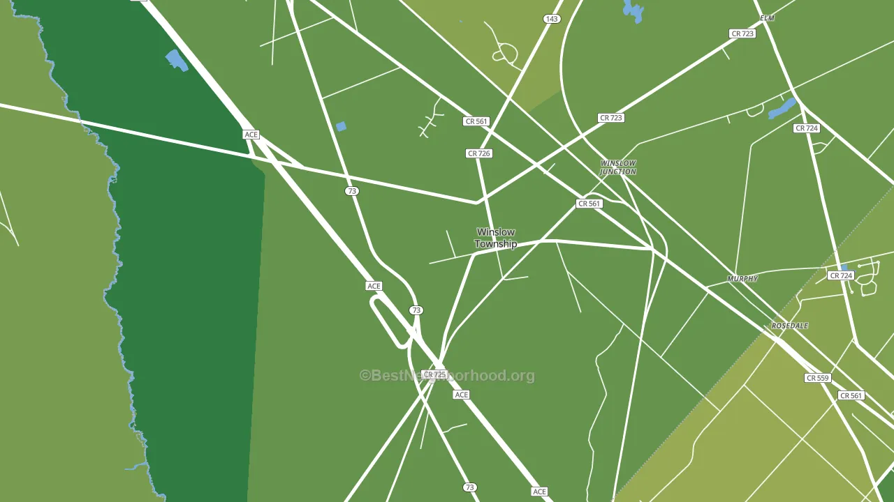 Winslow, NJ block-group voter-turnout map