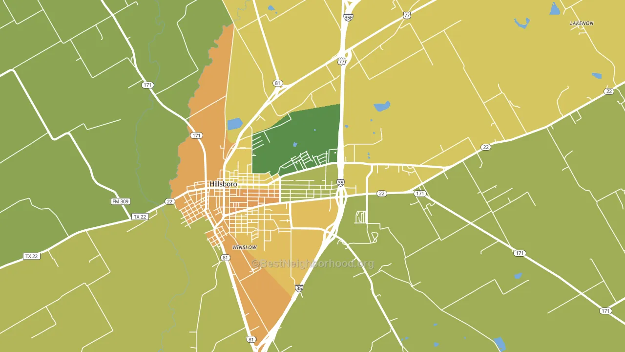 Winslow, TX block-group voter-turnout map
