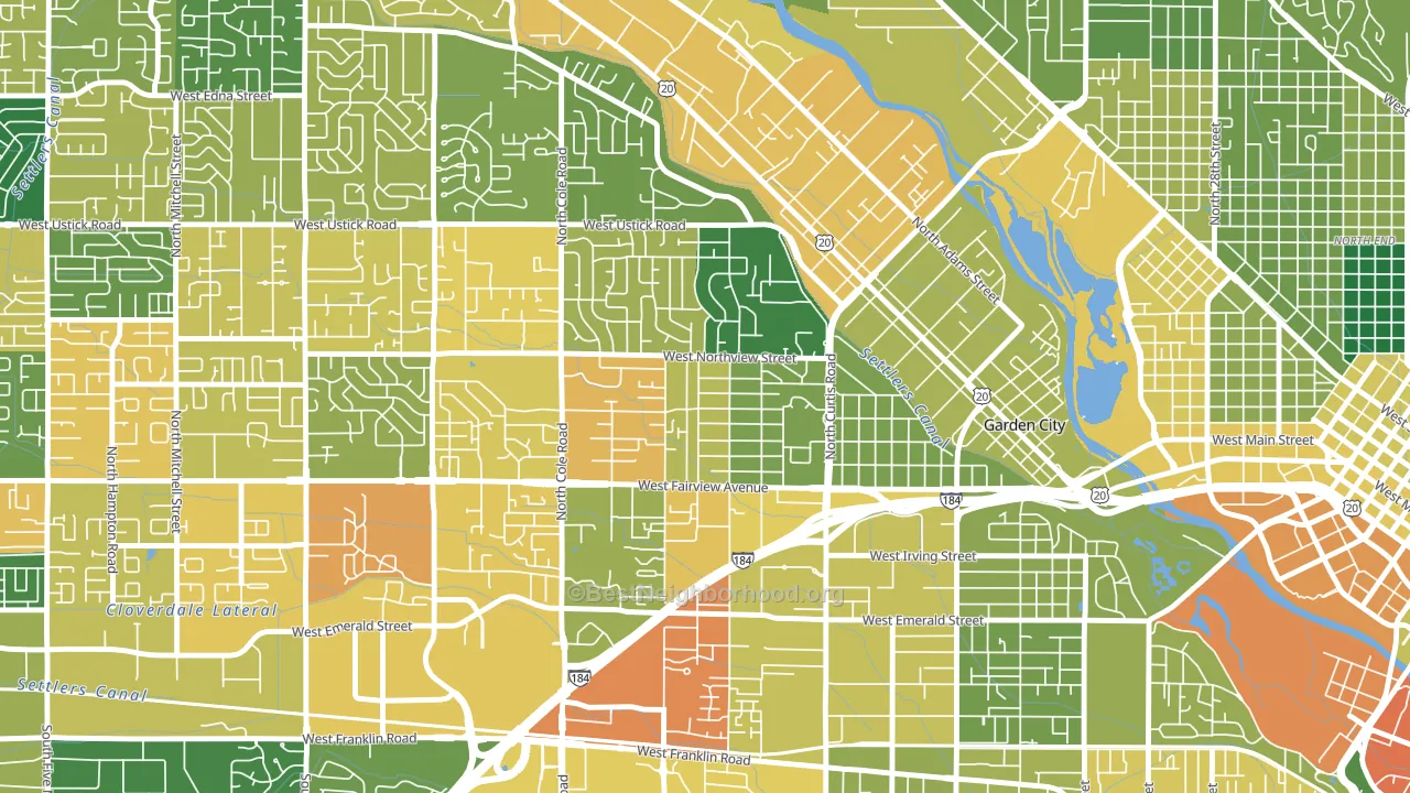 Winstead Park, Boise, ID block-group voter-turnout map
