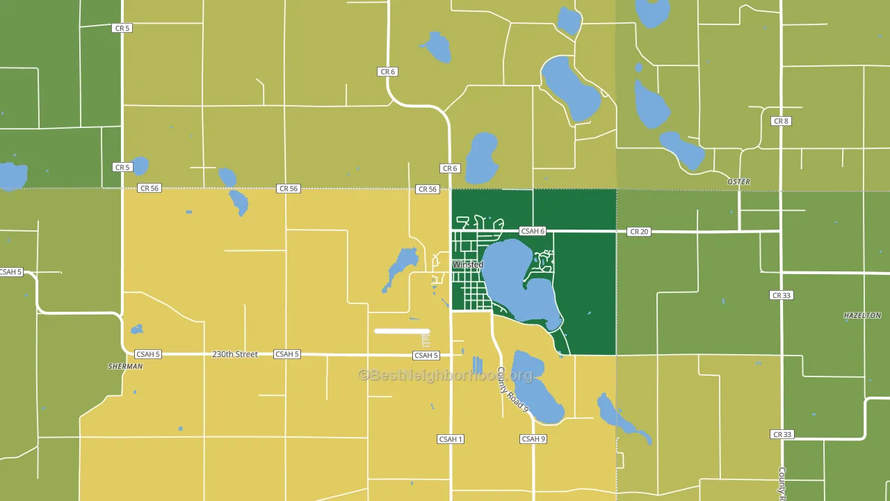 Winsted, MN block-group voter-turnout map