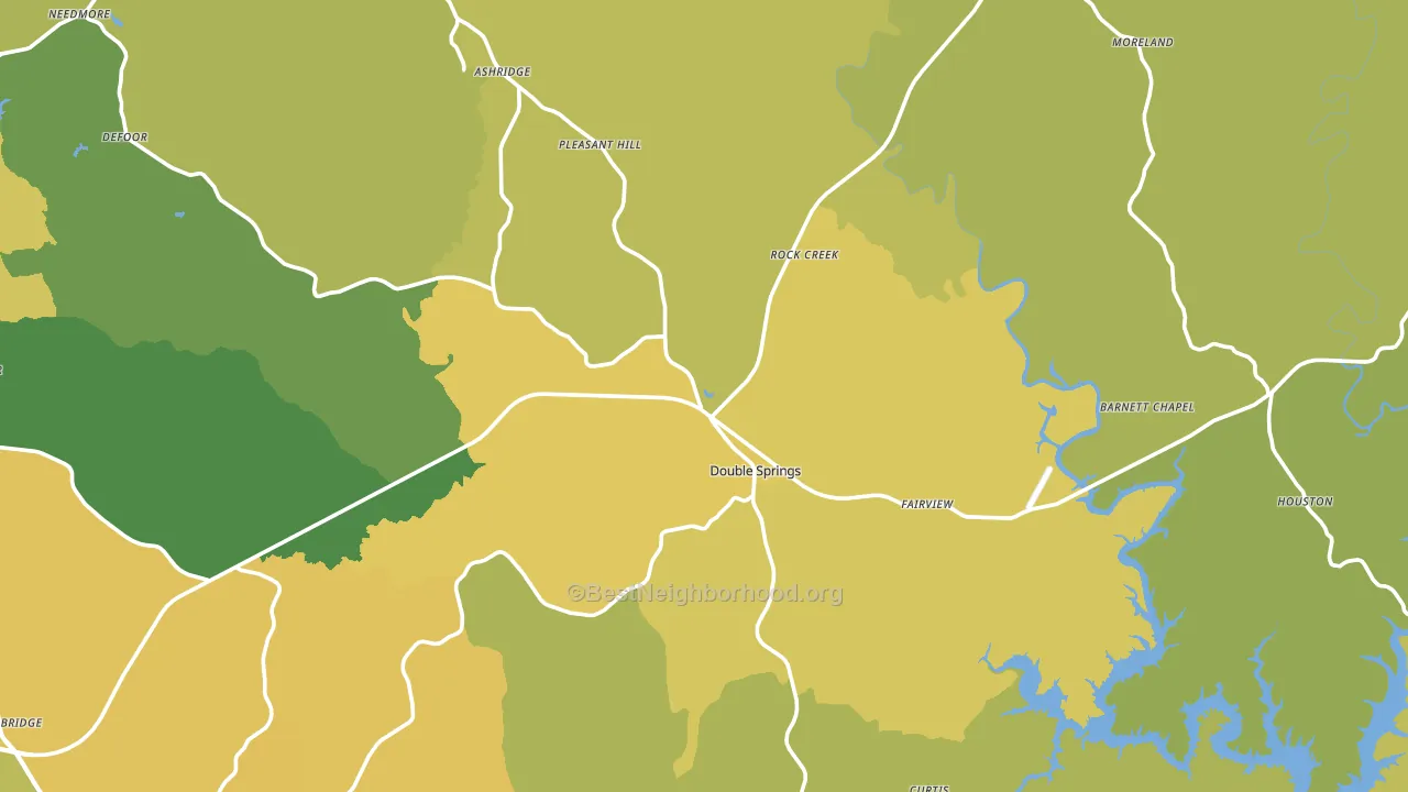 Winston County, AL block-group voter-turnout map