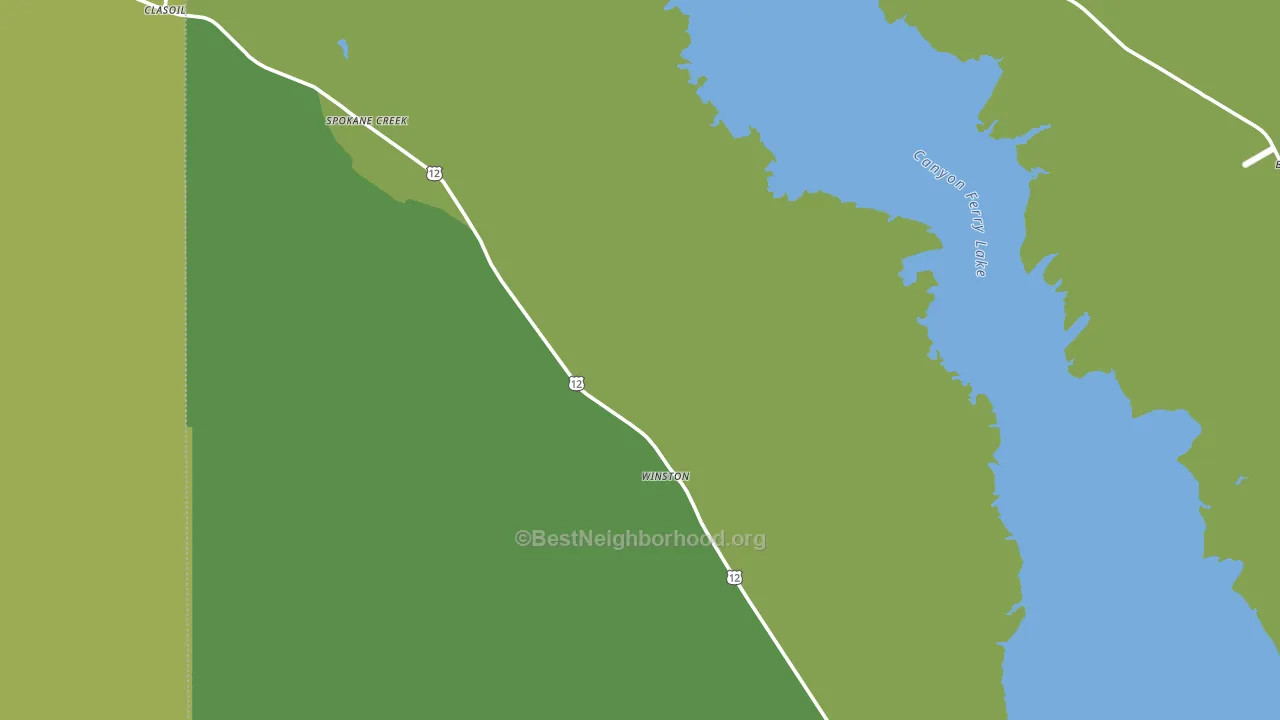 Winston, MT block-group voter-turnout map