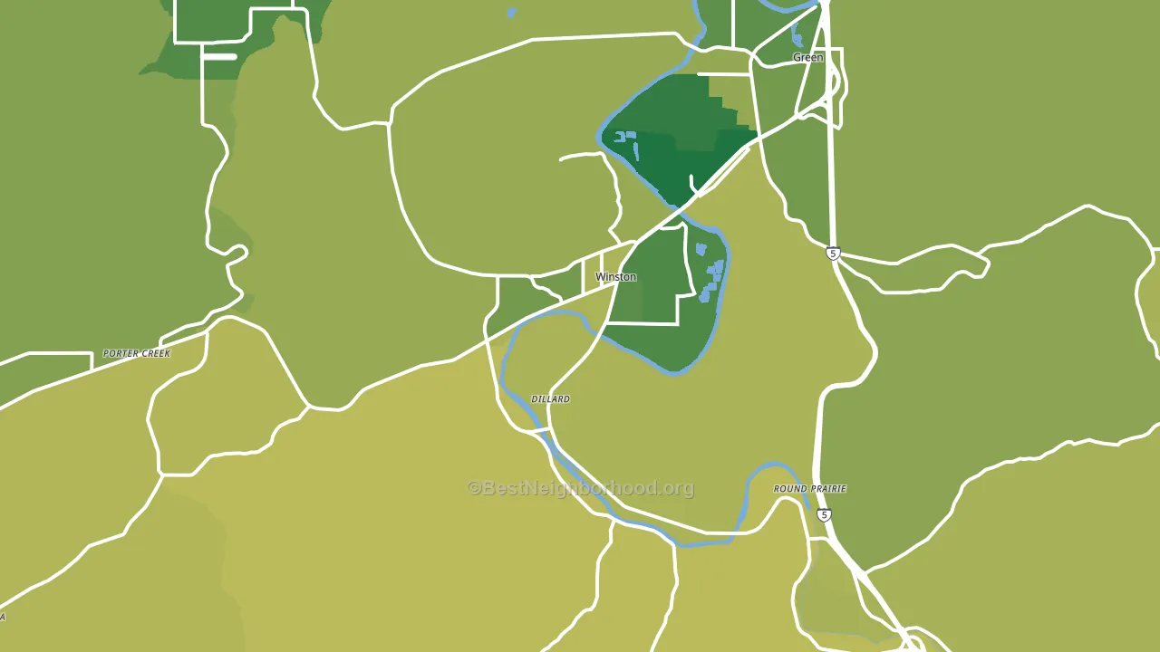 Winston, OR block-group voter-turnout map