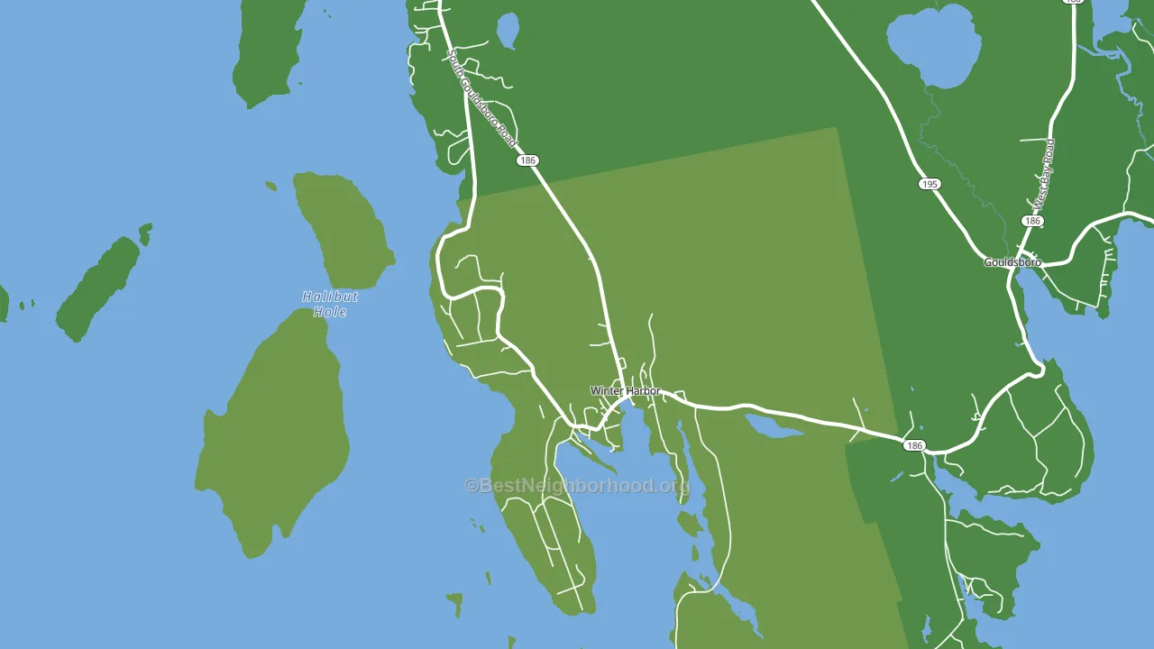 Winter Harbor, ME block-group voter-turnout map