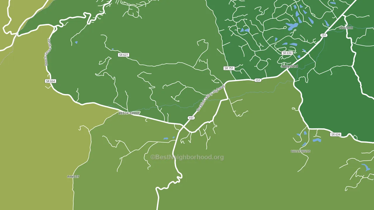 Wintergreen, VA block-group voter-turnout map