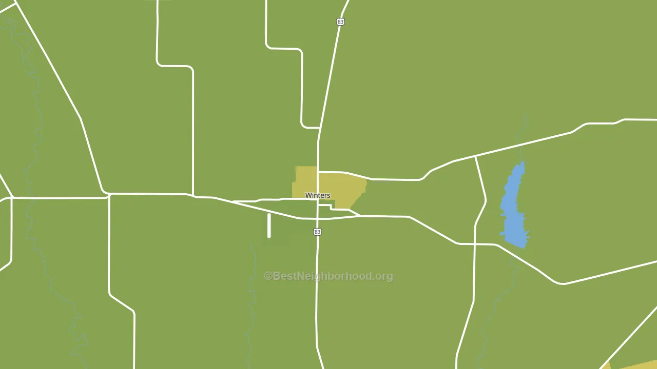 Winters, TX block-group voter-turnout map