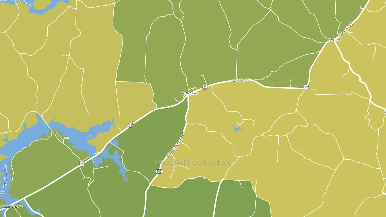 Winterset, OH block-group voter-turnout map