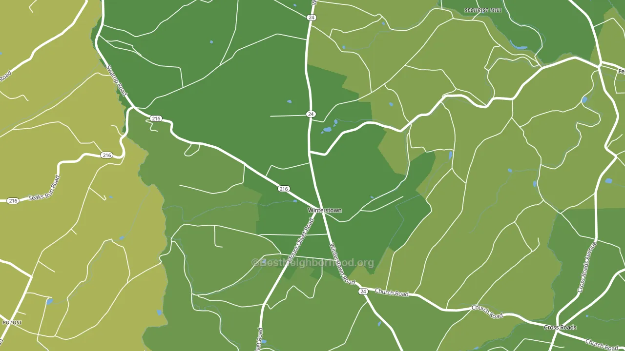 Winterstown, PA block-group voter-turnout map
