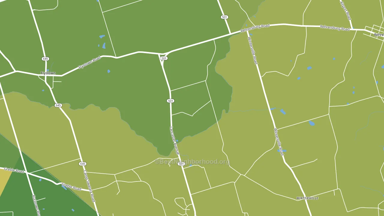 Wintersville, PA block-group voter-turnout map