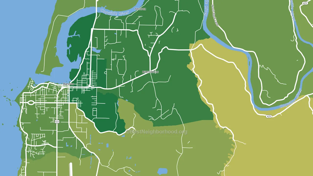 Winterville, OR block-group voter-turnout map