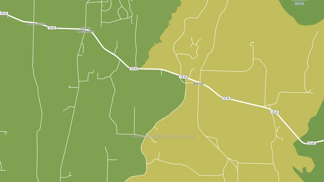 Winton, AL block-group voter-turnout map