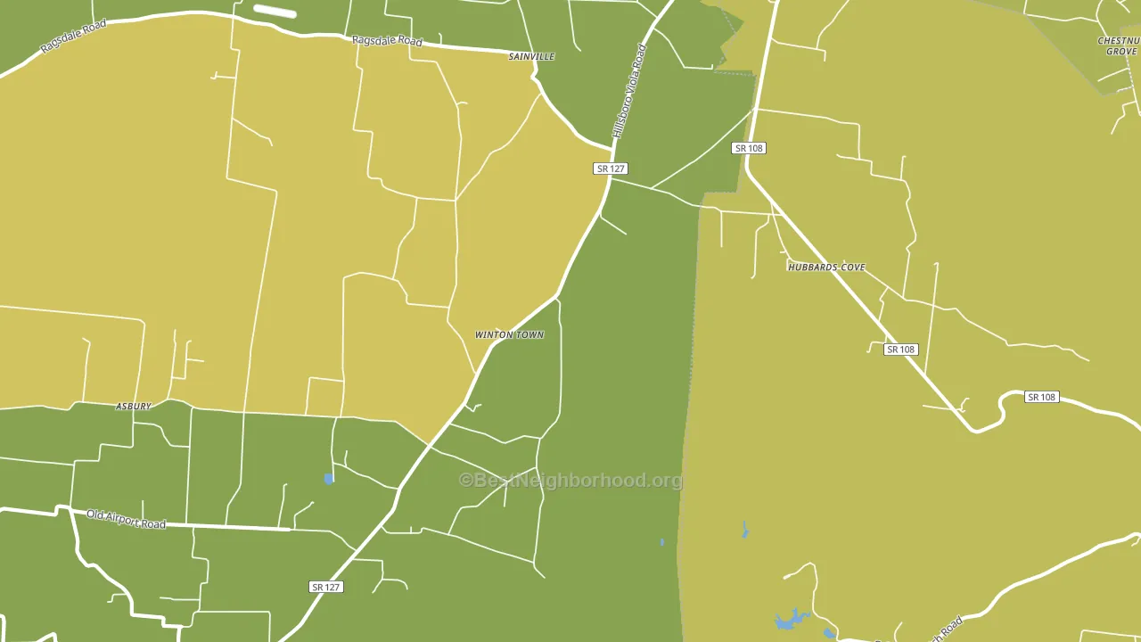Winton Town, TN block-group voter-turnout map
