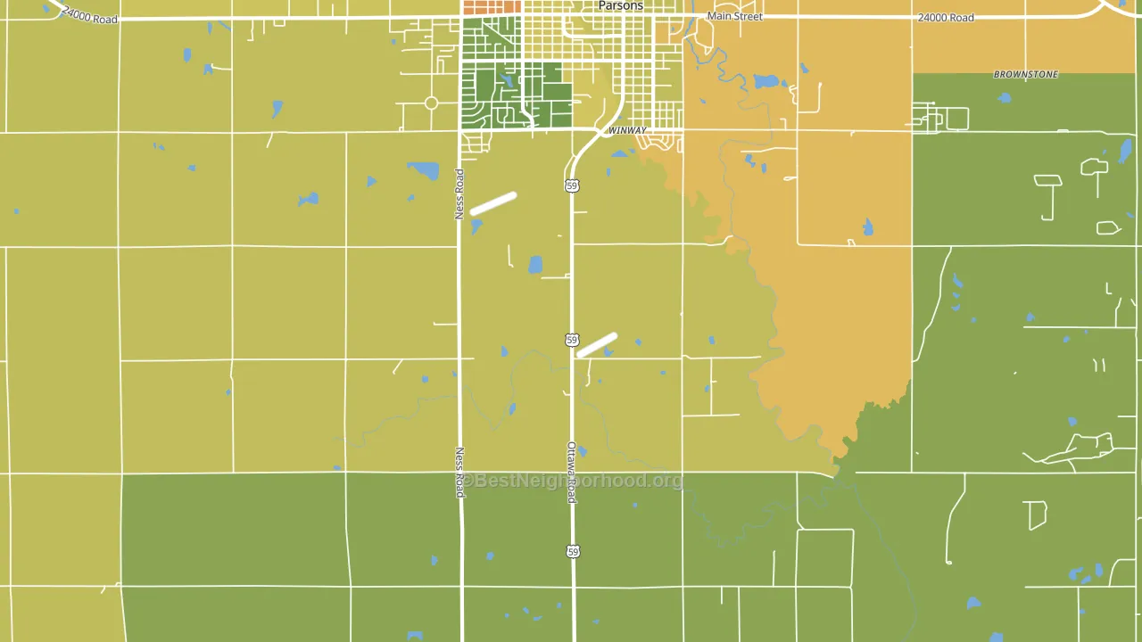 Winway, KS block-group voter-turnout map