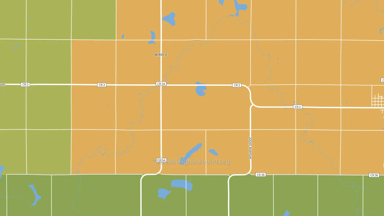 Wirock, MN block-group voter-turnout map