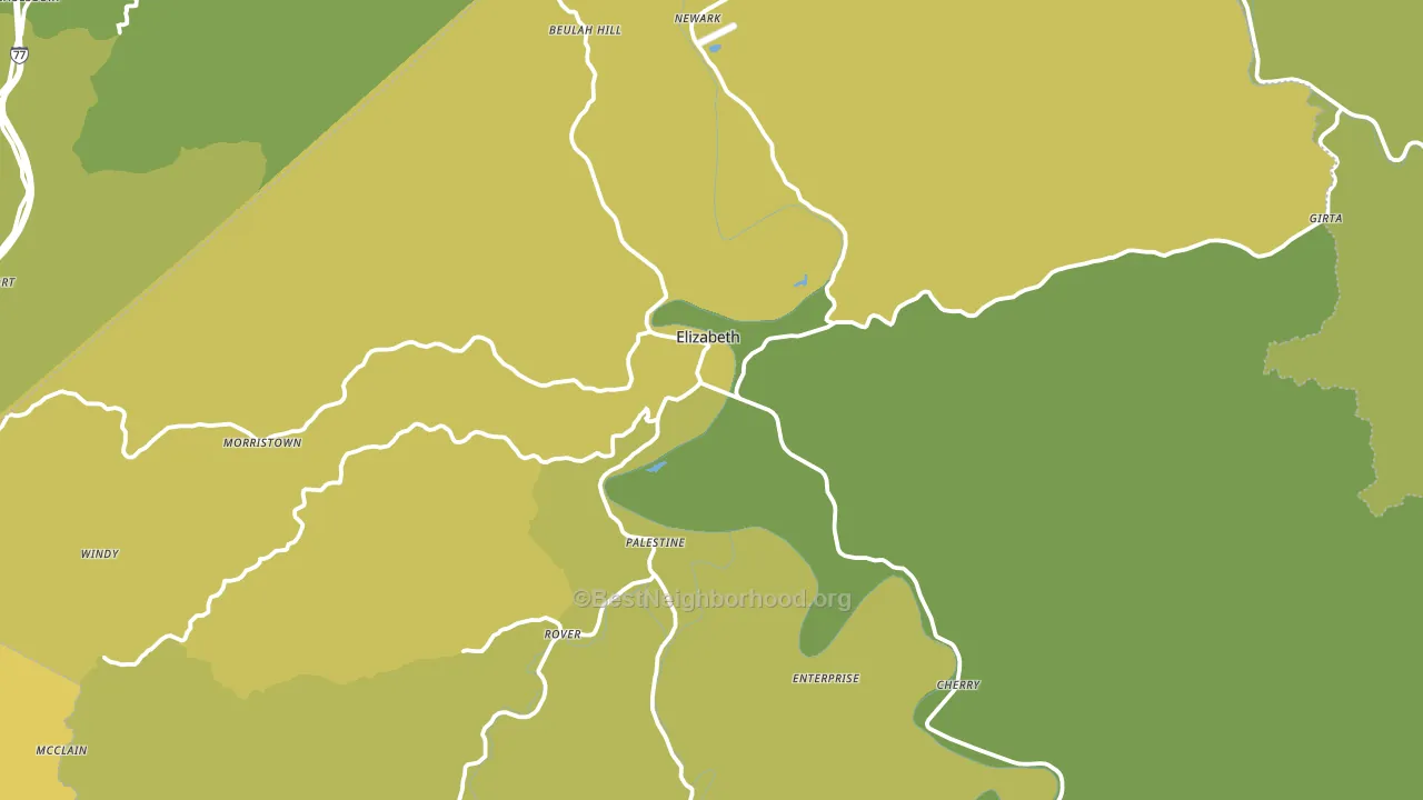 Wirt County, WV block-group voter-turnout map
