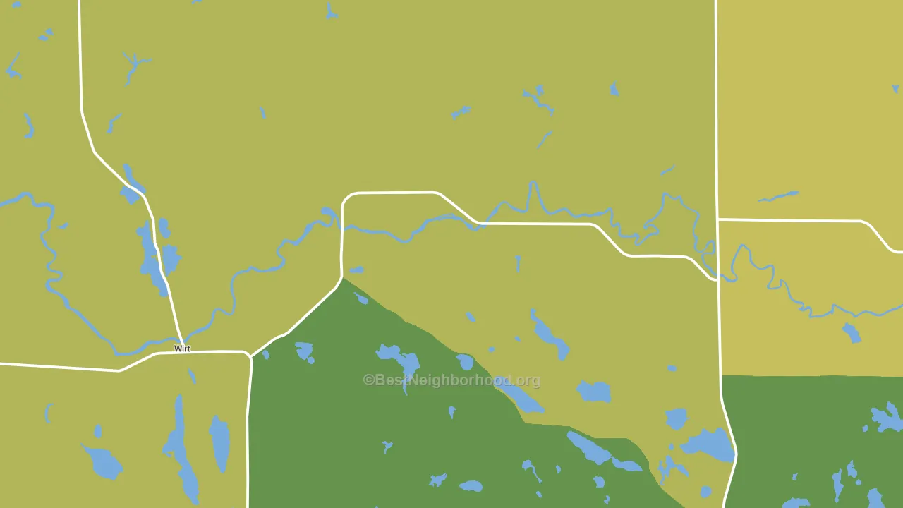 Wirt, MN block-group voter-turnout map
