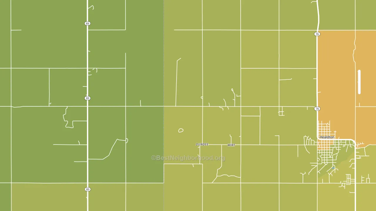 Wirt, OK block-group voter-turnout map
