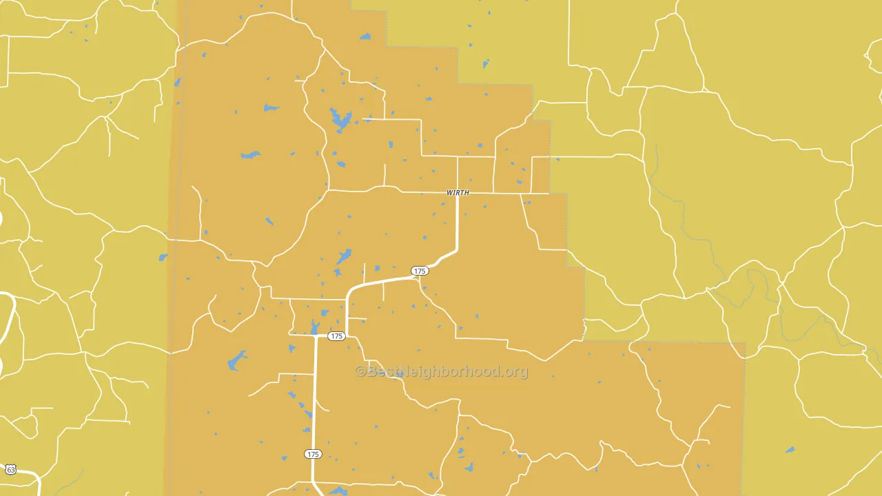 Wirth, AR block-group voter-turnout map