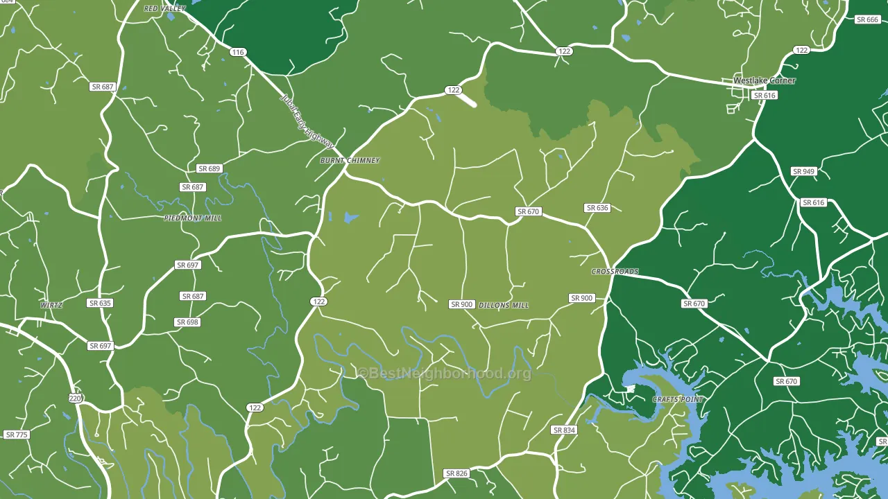 Wirtz, VA block-group voter-turnout map
