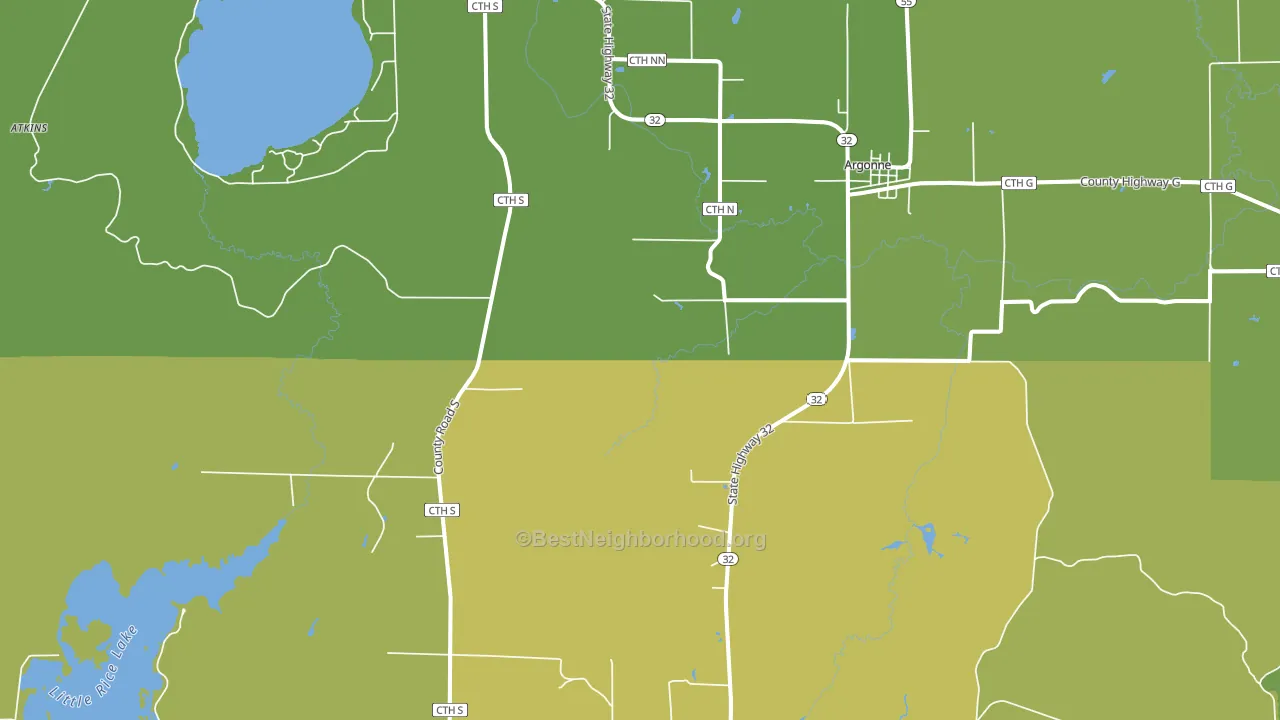Wisconsin Junction, WI block-group voter-turnout map