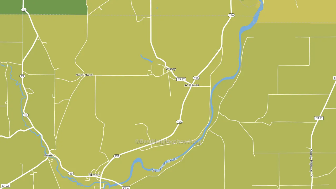 Wiscoy, NY block-group voter-turnout map