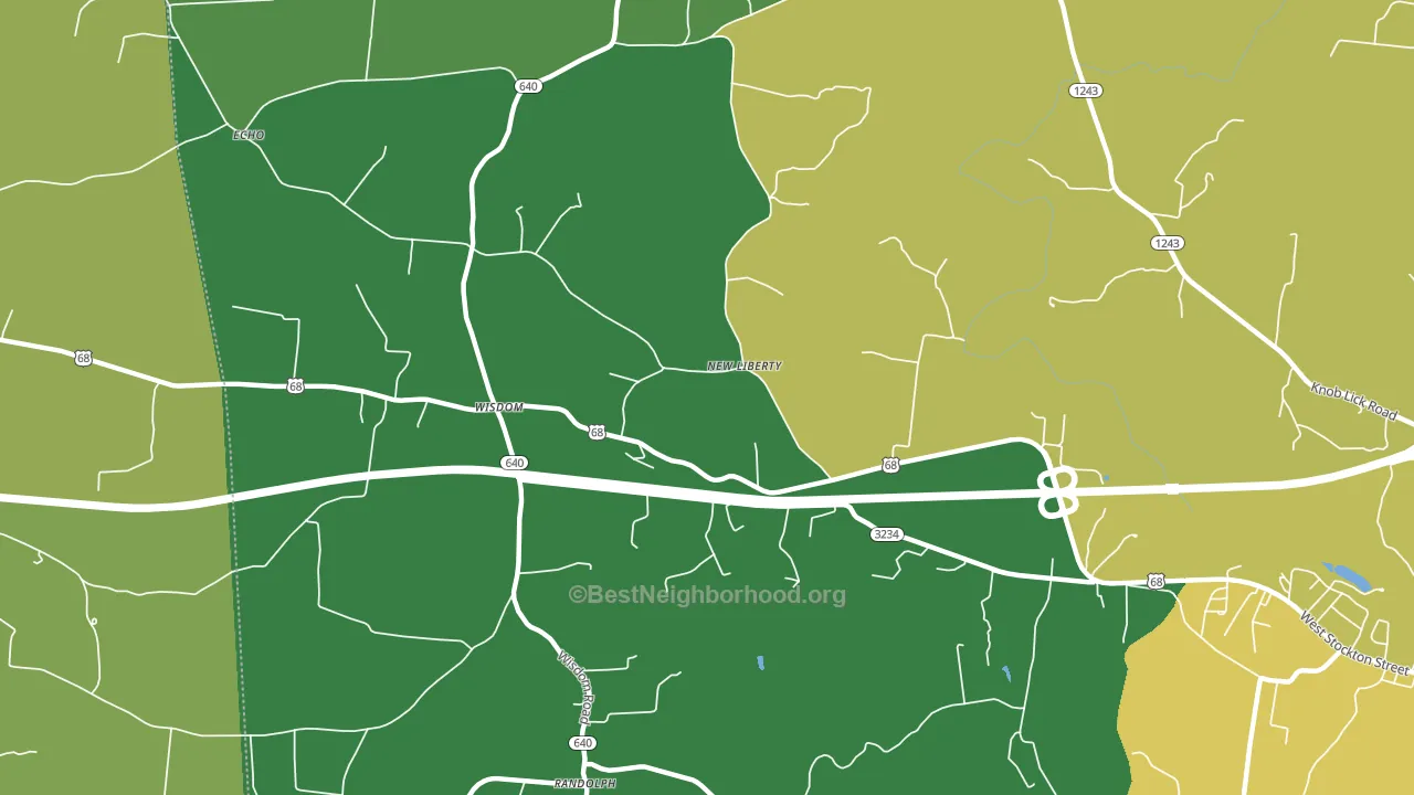 Wisdom, KY block-group voter-turnout map
