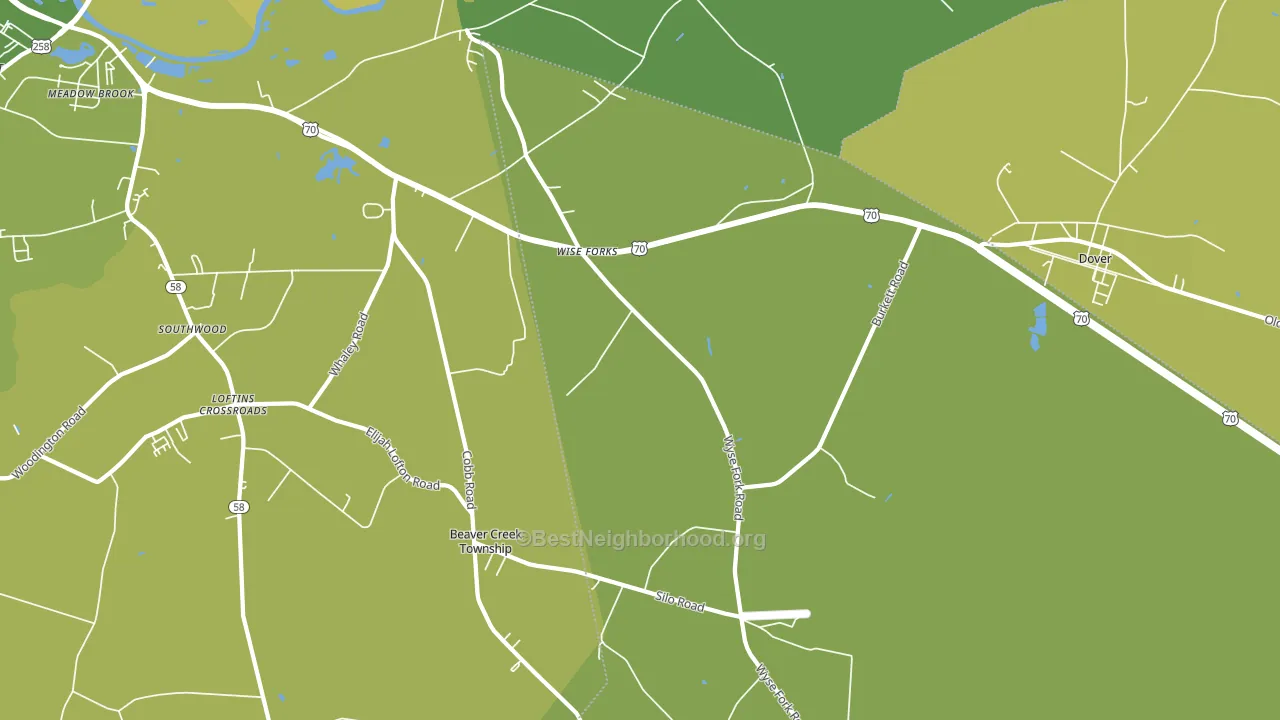 Wise Forks, NC block-group voter-turnout map