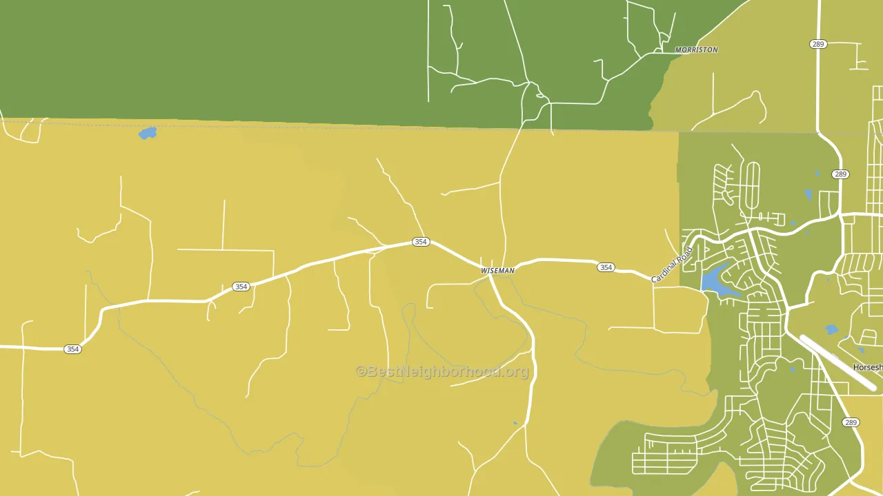 Wiseman, AR block-group voter-turnout map