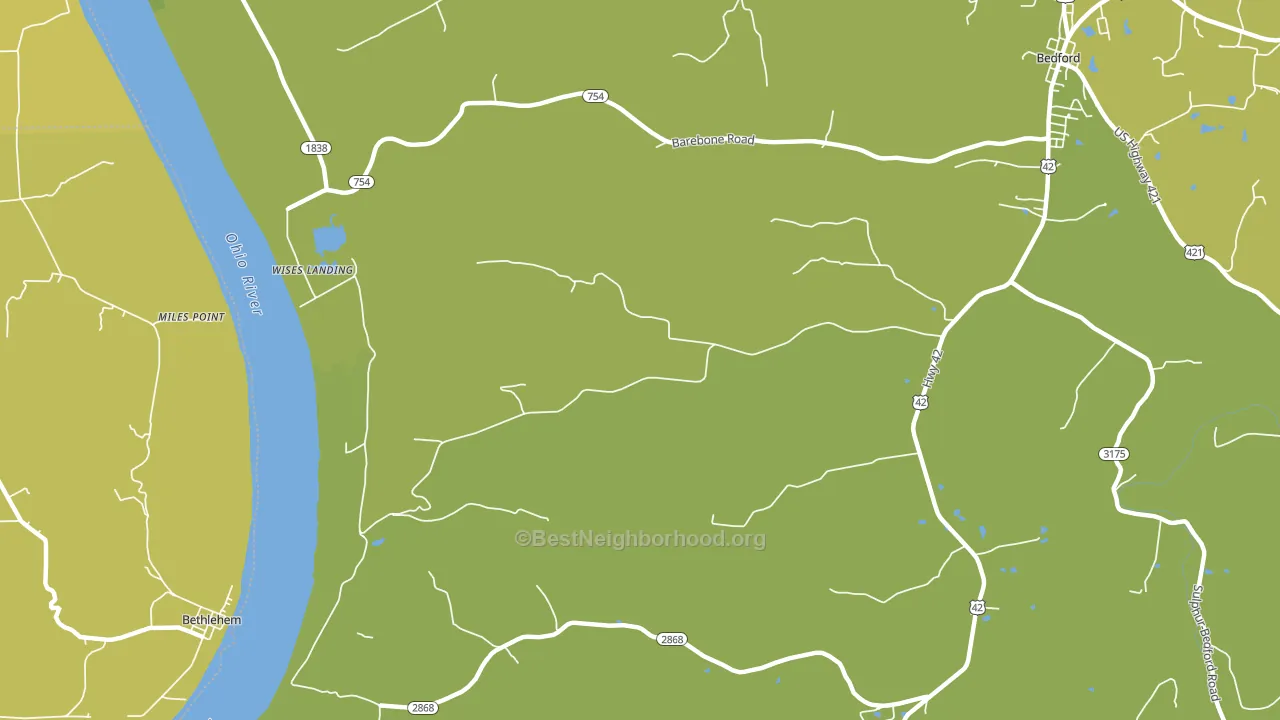 Wises Landing, KY block-group voter-turnout map