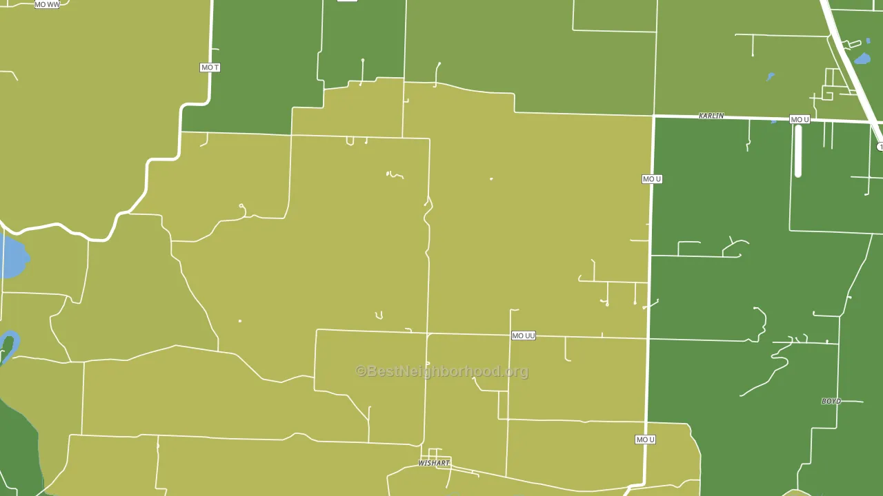 Wishart, MO block-group voter-turnout map