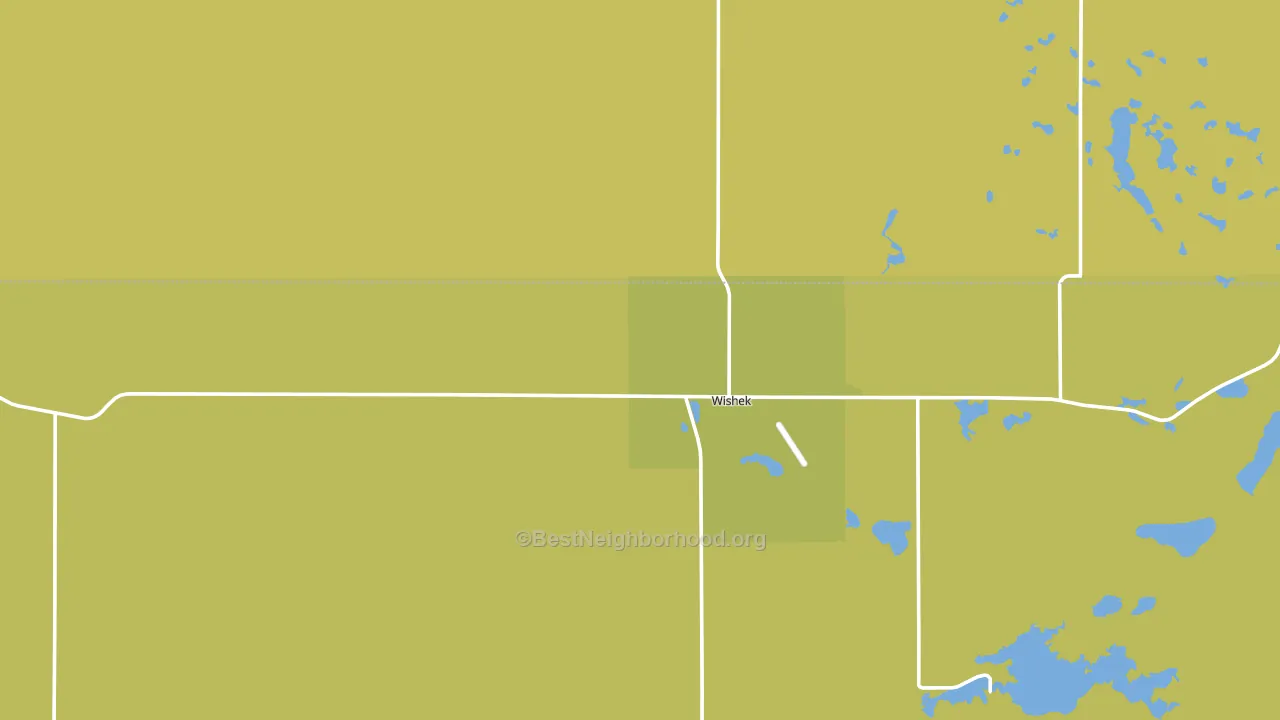 Wishek, ND block-group voter-turnout map