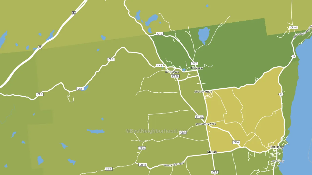 Witherbee, NY block-group voter-turnout map