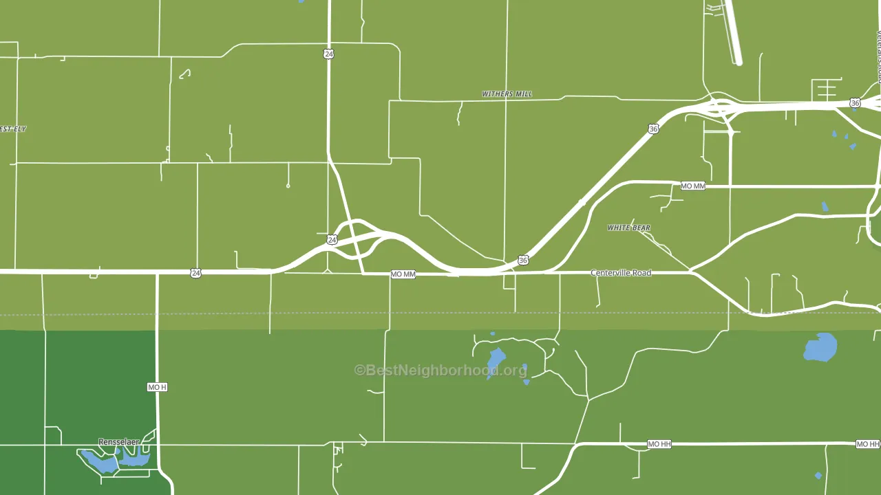 Withers Mill, MO block-group voter-turnout map